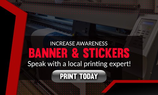 Banner and Sticker printing services at Community Proud